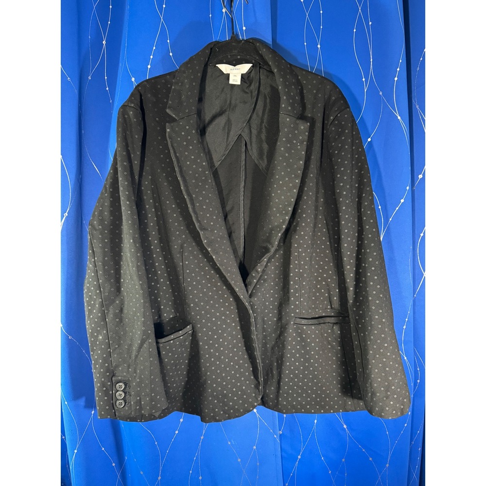 Old Navy‎ Women's Black Polka Dot Blazer Jacket XXL
